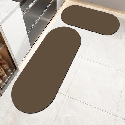 Long super absorbent diatomite kitchen rug non-slip washable entrance mat