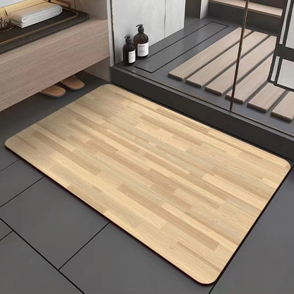 Wood Grain Door Mat Template Pattern Non-Slip Carpet Living Room Bathroom Bedroom Entrance Home Decor