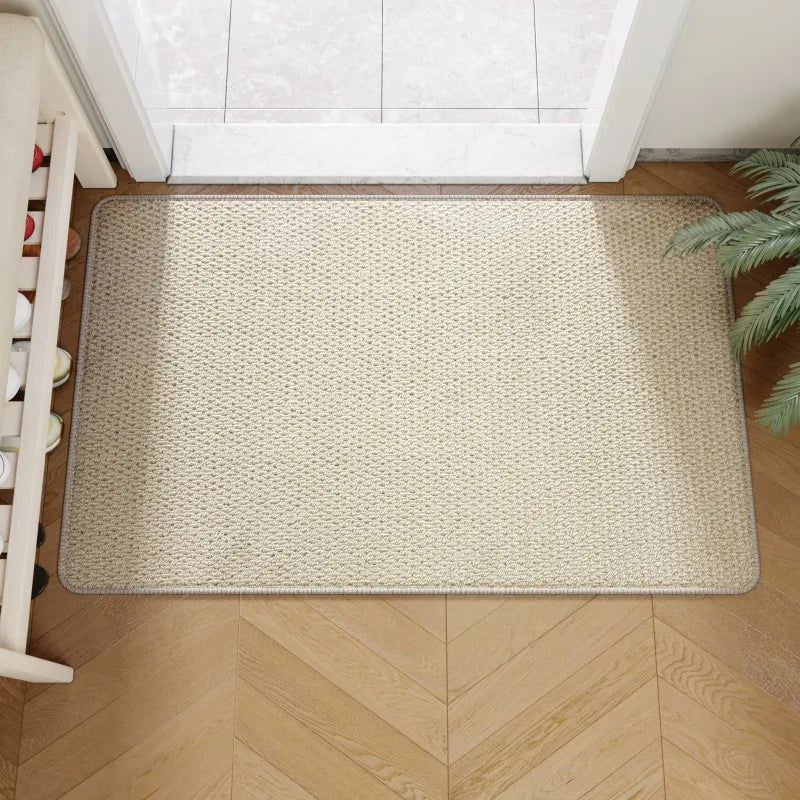 Durable faux jute outdoor doormat