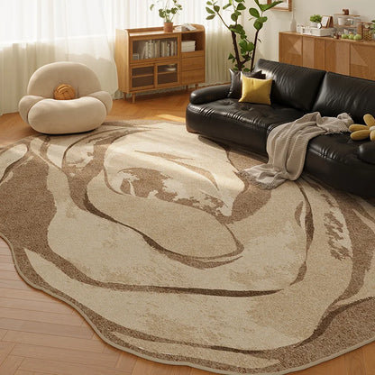 Retro Style Irregular Plush Area Rug
