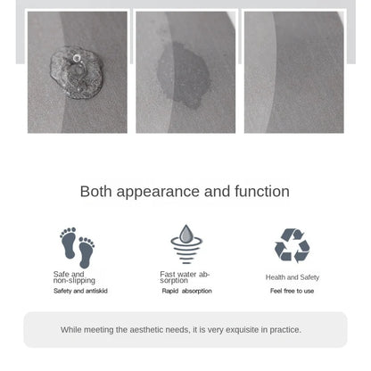 Super absorbent non-slip bathroom floor mat
