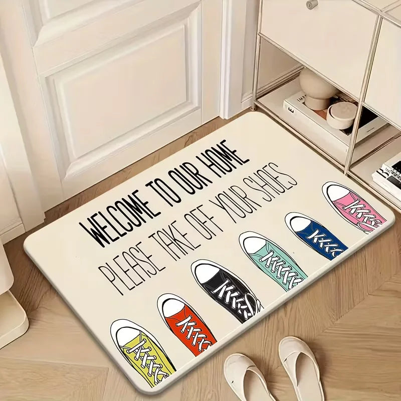 VIKAMA Please Take Off Shoes Non-Slip Doormat