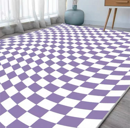 VIKAMA Green Checkered Floor Mat