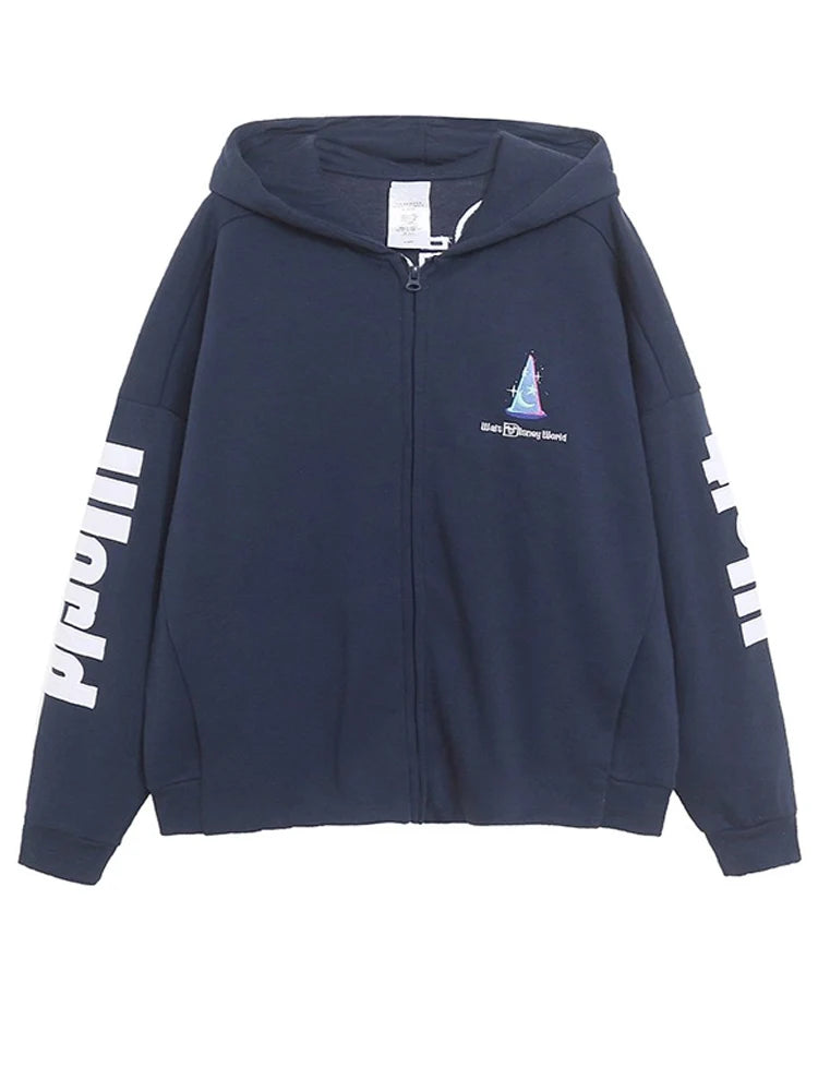 Disney Mickey Mouse Castle Zip Up Fleece Hoodie For Women