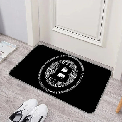 VIKAMA Bitcoin Crypto Currency Non-Slip Doormat