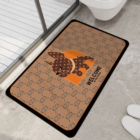 Luxury non-slip absorbent toilet mat