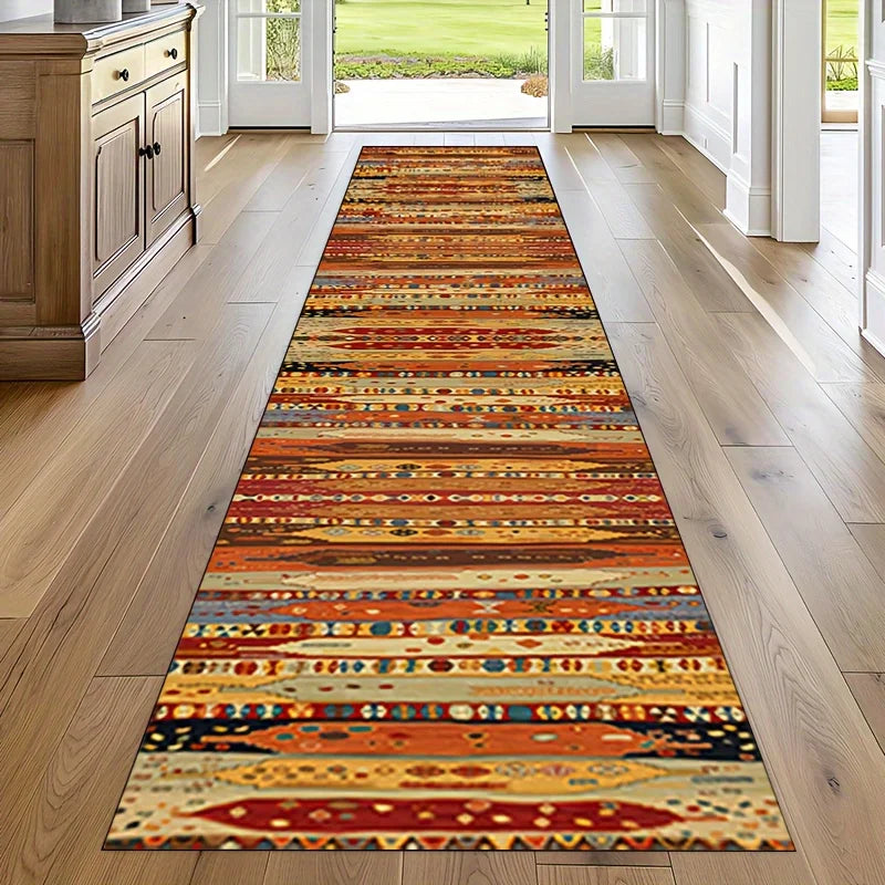 Bohemian runner rug for hallway kitchen entryway decor