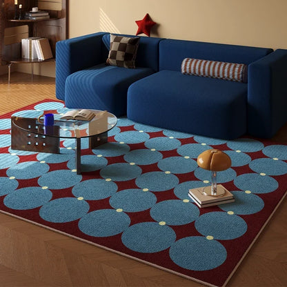 VIKAMA Medieval Revival Living Room Carpet Non-Slip Wear-Resistant Bedroom Floor Mat Wardrobe Room Rug