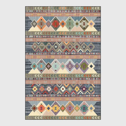 VIKAMA Crystal Velvet 50×80 cm Persian Retro Bohemian Carpet Living Room Sofa Floor Mat Bedroom Door Rug Home Decor
