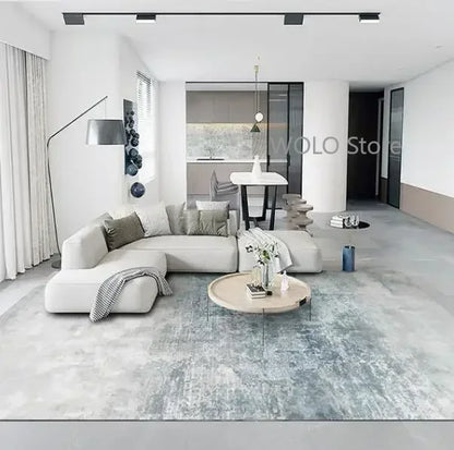 Nordic Ink Splash Abstract Washable Area Rug