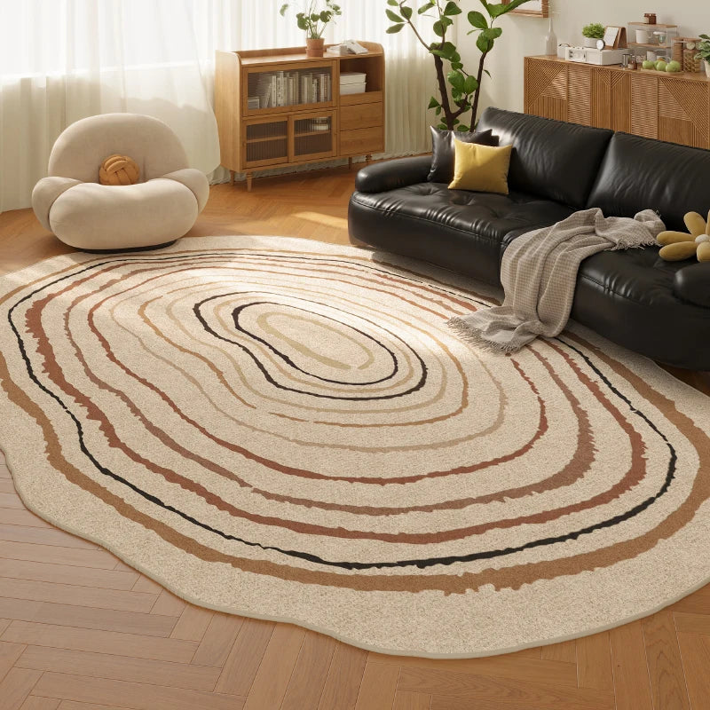 Retro Style Irregular Plush Area Rug