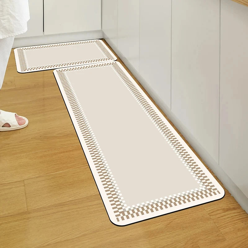 VIKAMA Diatomite Kitchen Mat Non-Slip Water & Oil Absorbent Floor Rug Bathroom Door Mat