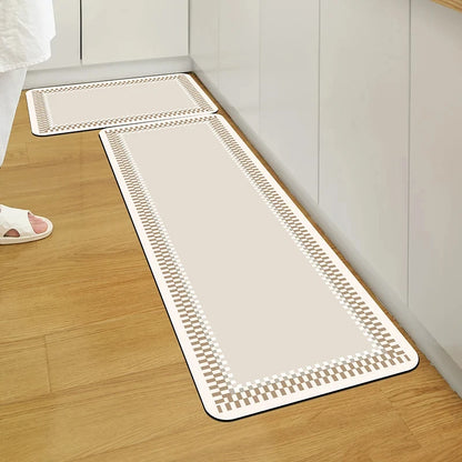 VIKAMA Diatomite Kitchen Mat Non-Slip Water & Oil Absorbent Floor Rug Bathroom Door Mat