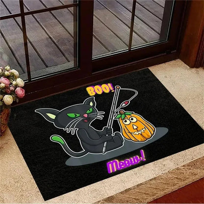 VIKAMA Funny Cat Quote Non-Slip Doormat