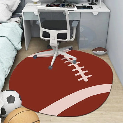 Sports Ball “All Stars” Round Rug