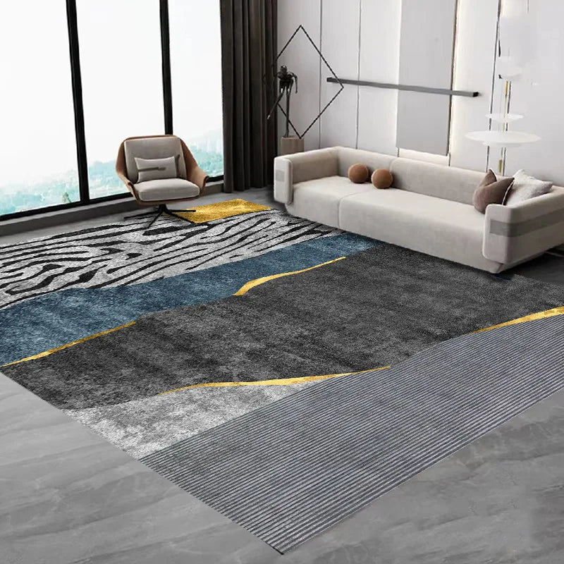 VIKAMA Nordic Simple Flannel Carpet Large Non-Slip Living Room Bedroom Floor Mat