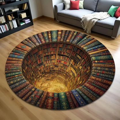 Fantasy Dragon 3D Round Rug