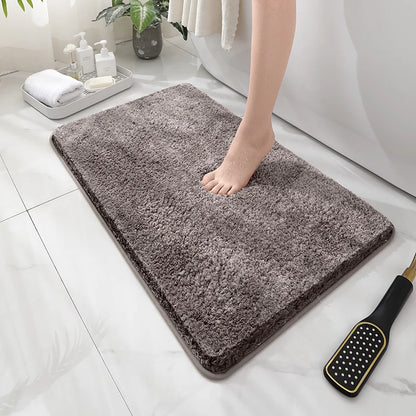 Soft Thick Plush Floor Mat Comfortable Non-Slip Water-Absorbent Carpet Bathroom Bedroom Living Room Home Decor