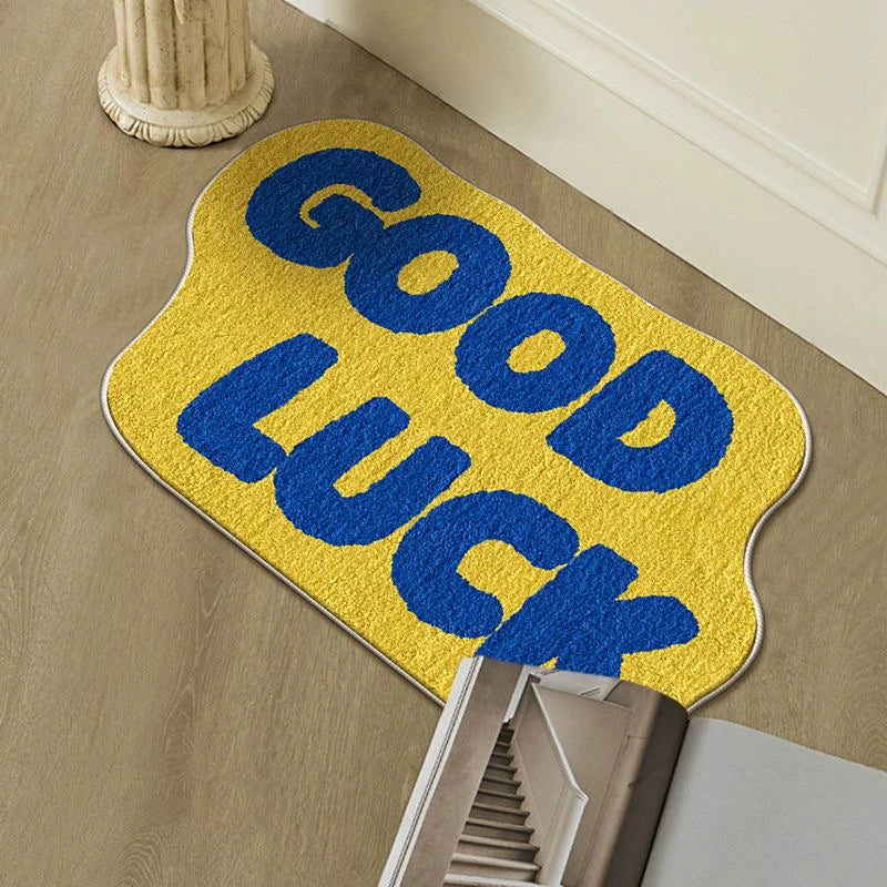 VIKAMA English Dopamine Cashmere-Feel Washable Door Mat