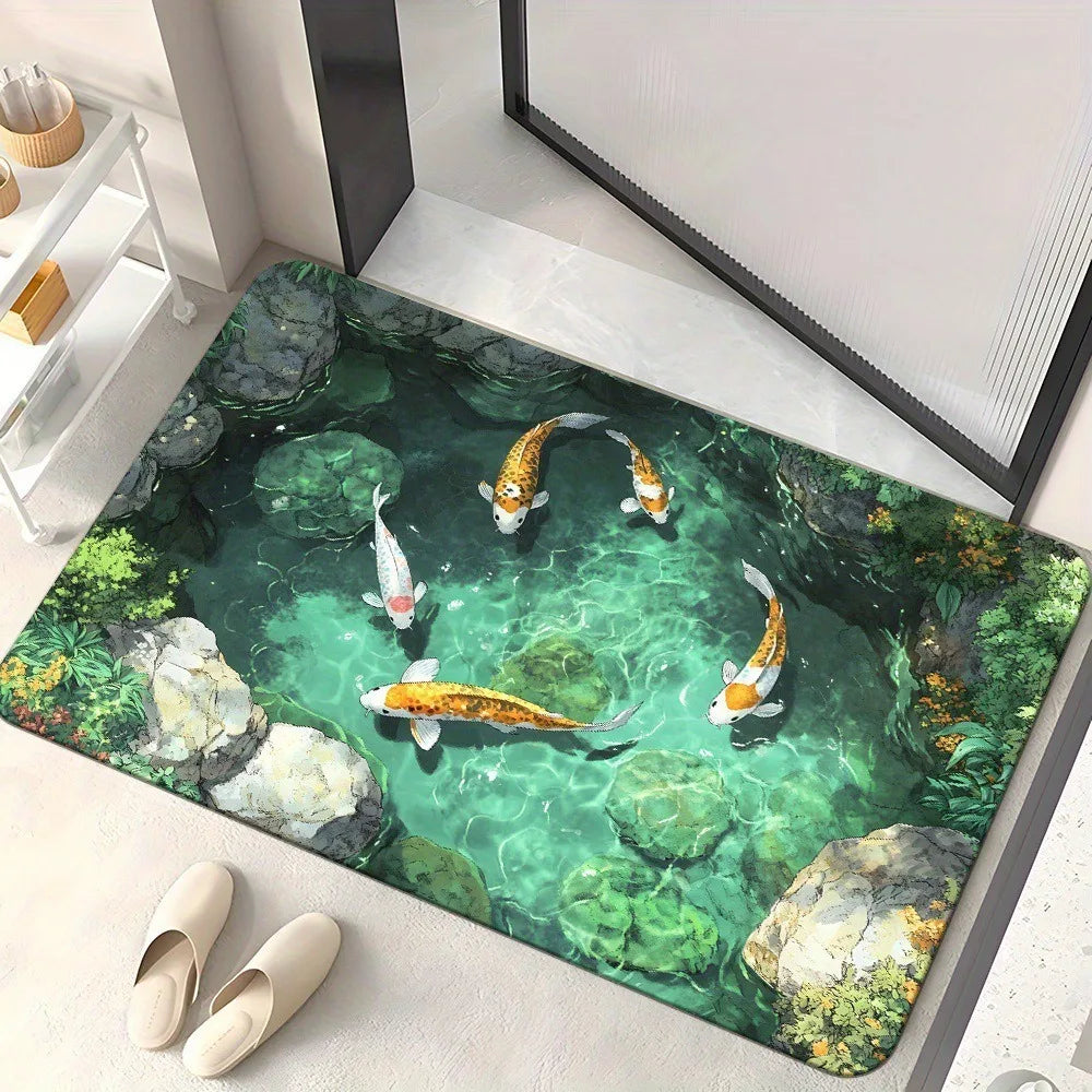 VIKAMA 3D Optical Illusion Anti-Slip Doormat
