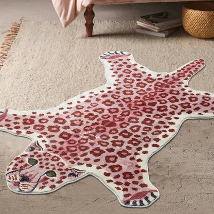 VIKAMA Cartoon Leopard Plush Soft Area Rug