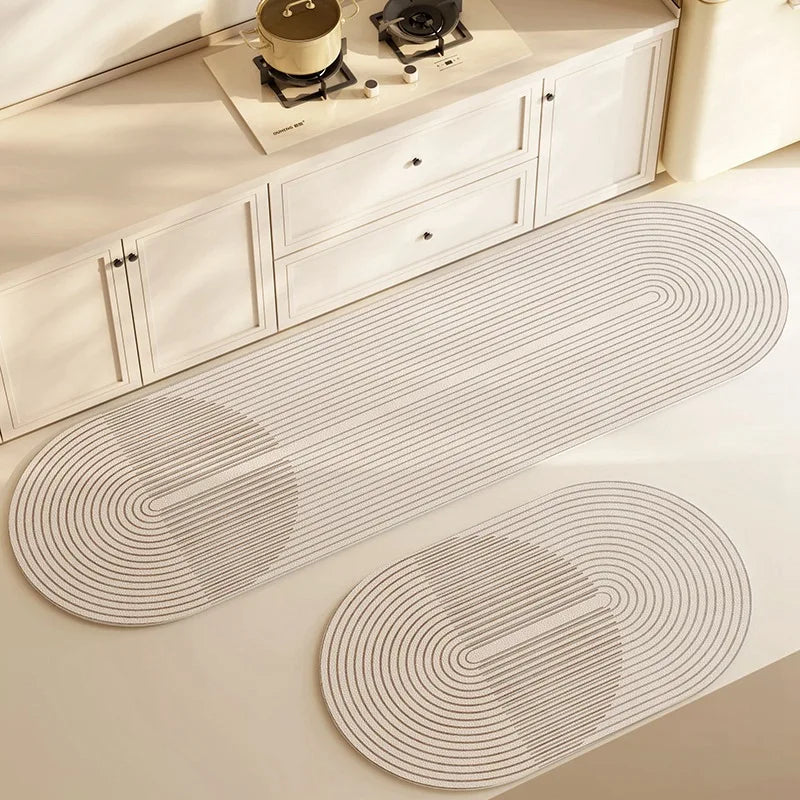Long diatomite super absorbent non-slip kitchen & bathroom floor mat