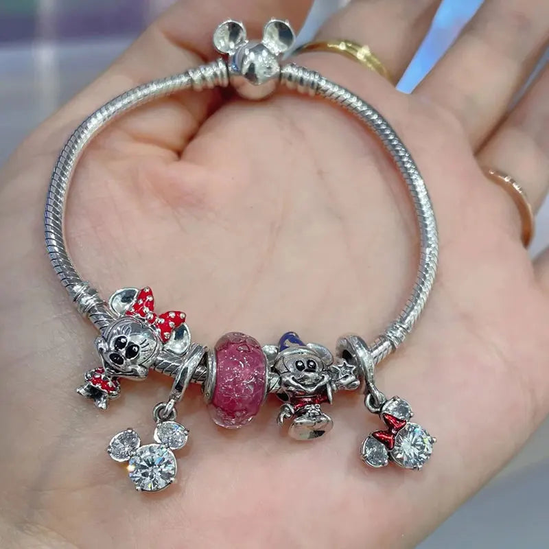 Disney S925 Sterling Silver Charm Beads For Women Bracelet