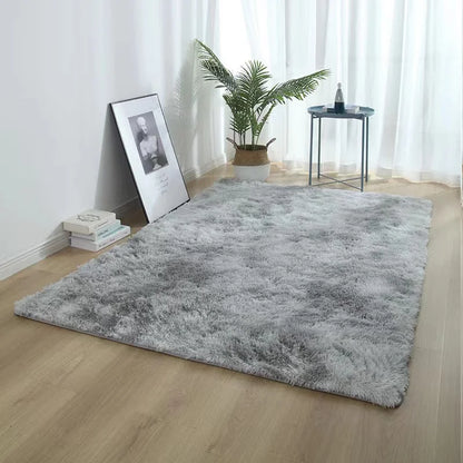 VIKAMA 40X60CM Silk Wool Rug Thickened Bedside Living Room Nursery Soft Home Decor Carpet Washable Dirt Repellent Mat