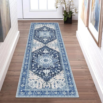 VIKAMA Non-Slip Hallway Runner Rug Machine Washable Kitchen Entryway Bedroom Laundry Carpet
