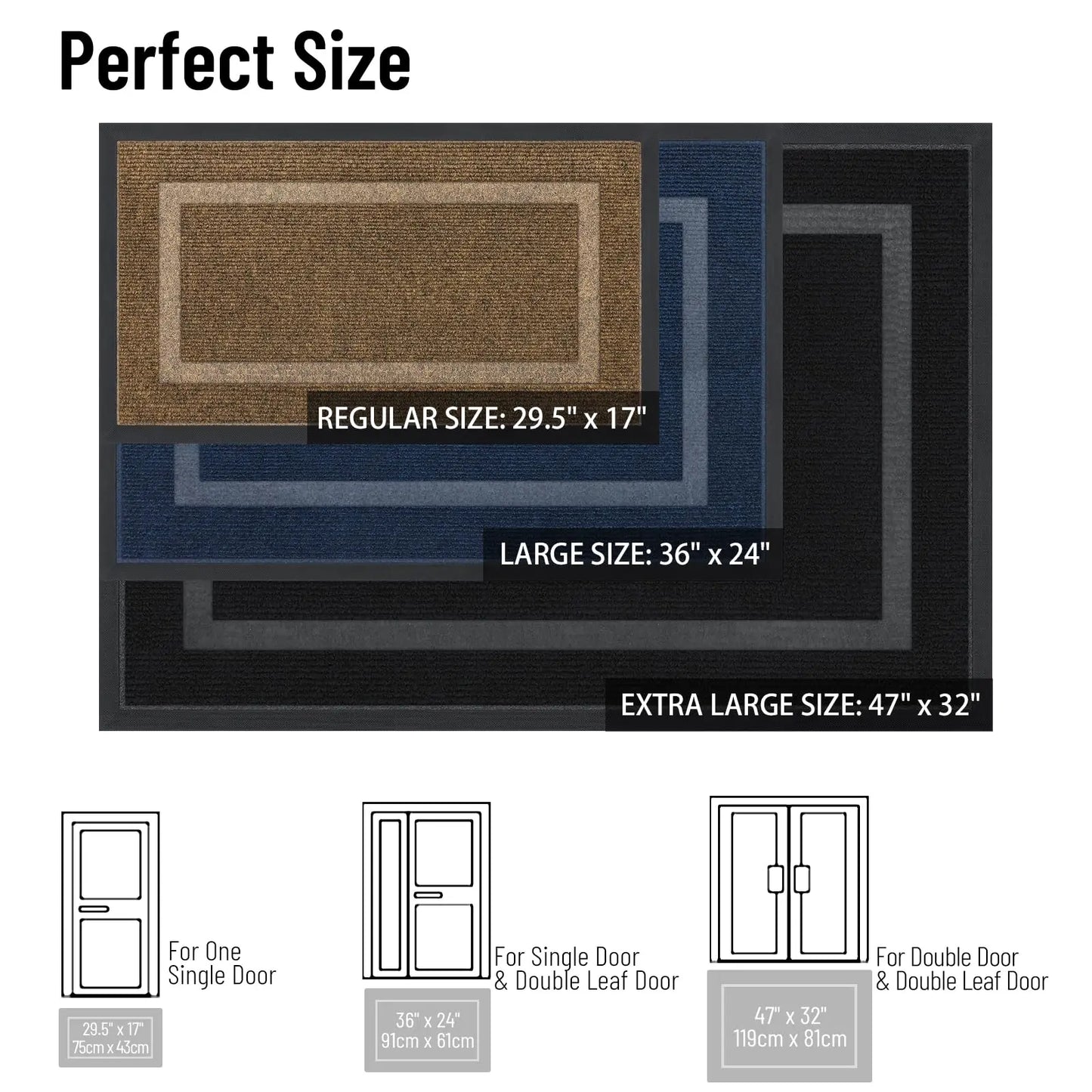 Olanly Waterproof Non-Slip Low-Profile Doormat