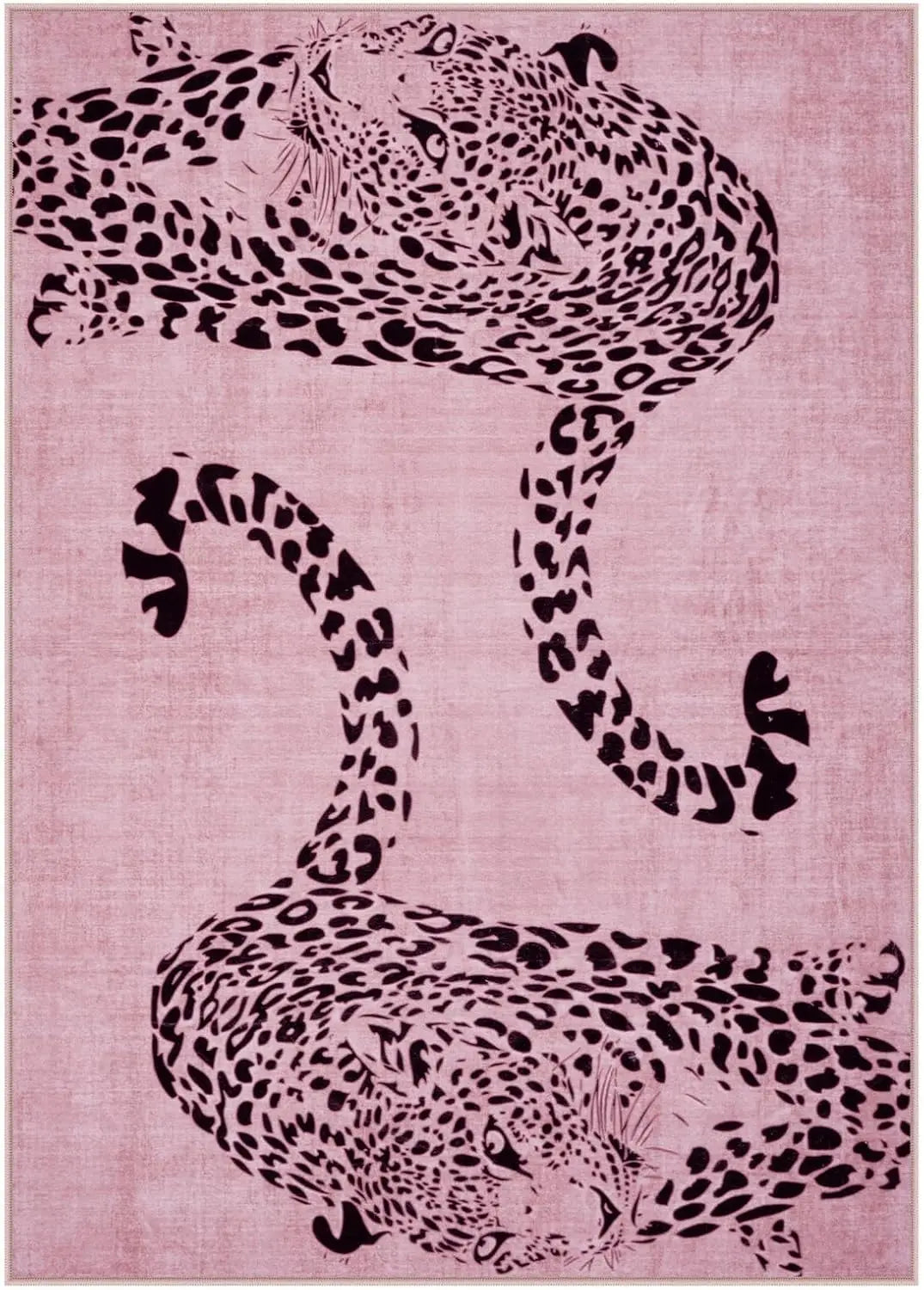Cheetah Pattern Rug Personalized Animal Flower Carpet Non-Slip Floor Mat Bedroom Living Room Door Mat Home Decor