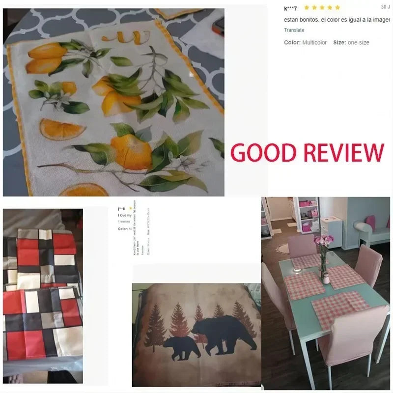 Cute Black Cat Kitchen Placemat Set