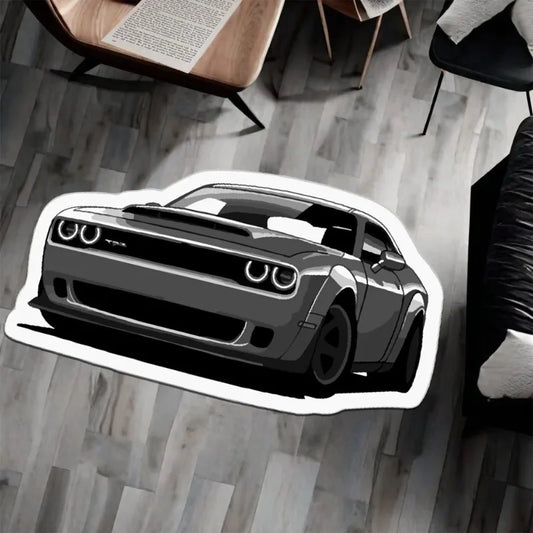 Cool Car Flannel Rug Digital Print Non-Slip Decorative Carpet Housewarming Gift