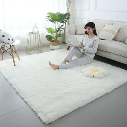 VIKAMA Tie-Dye Plush Carpet Soft Fluffy Non-Slip Kids Room Crawling Mat