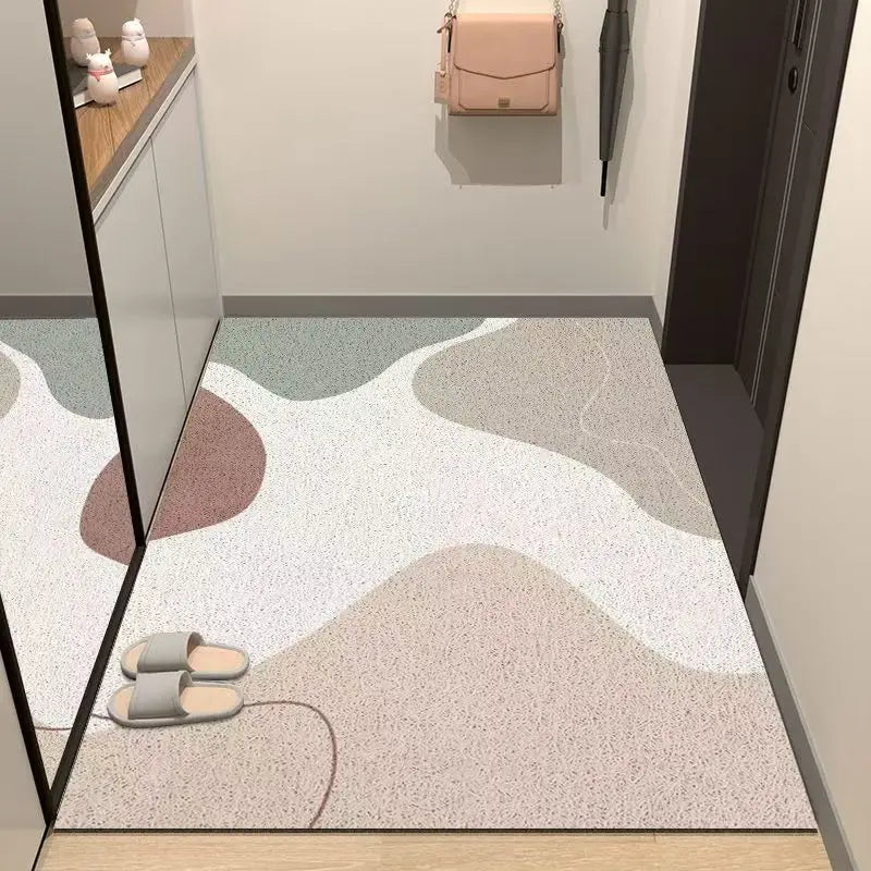 Nordic PVC silk ring non-slip door mat