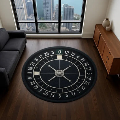 Roulette Casino Wheel Round Rug