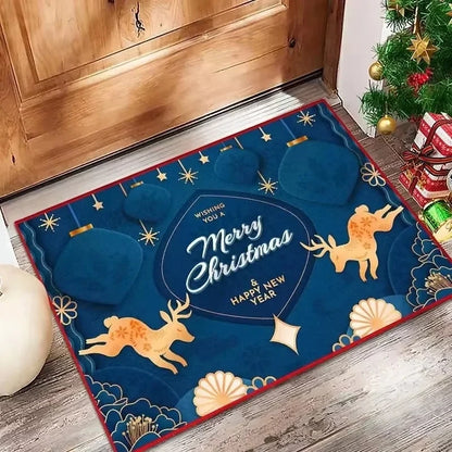 Cartoon Santa Christmas Door Mat
