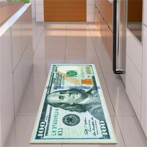 $100 Dollar Bill Money Non-Slip Floor Mat