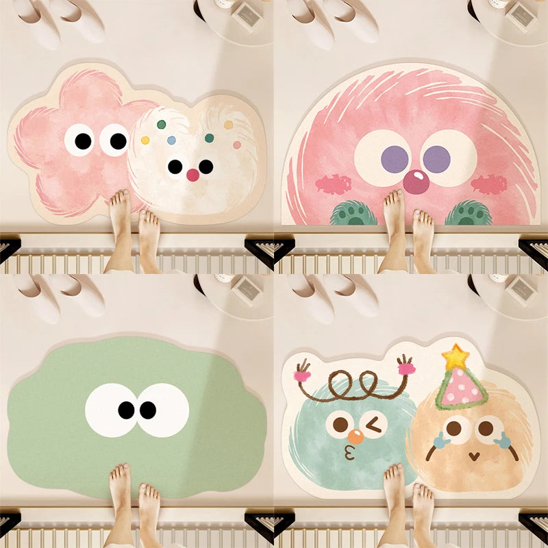 Cartoon quick-dry non-slip bath mat