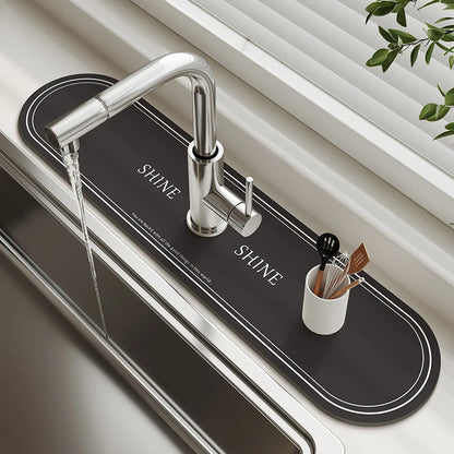 Diatom absorbent non-slip sink faucet mat