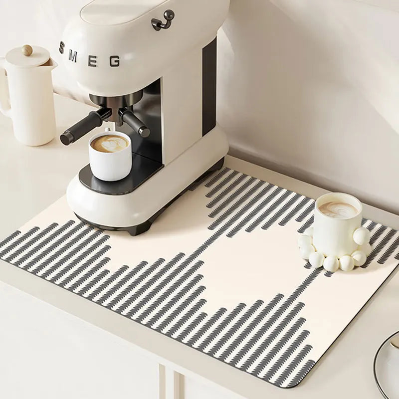 Absorbent anti-slip kitchen countertop pad