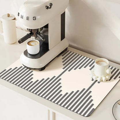 Absorbent anti-slip kitchen countertop pad