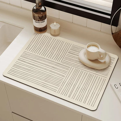 Absorbent anti-slip kitchen countertop pad