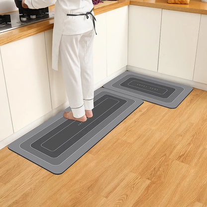 Kitchen Floor Mat Waterproof Non-Slip Dirt-Resistant Diatomite Door Mat Household Carpet Home Decor