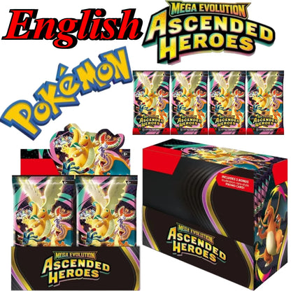 Pokemon 360PCS English Trading Card Bundle – 151 Black Bolt, White Flare & Surging Sparks Booster Collection