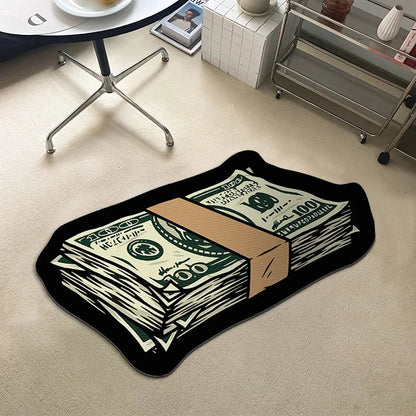 Money Shaped Dollar Rug