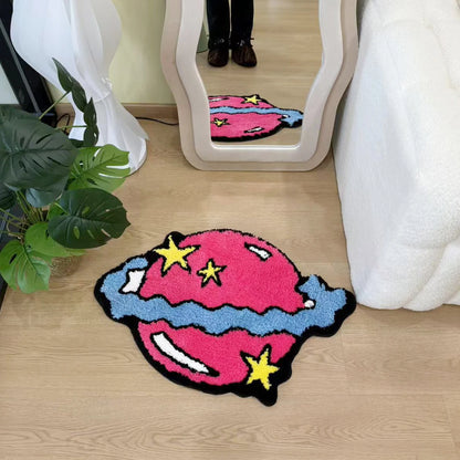 Pink Planet Tufted Fluffy Non-Slip Rug