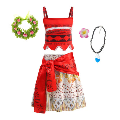 Disney Moana 2 Ocean Adventure Costume Dress For Girls