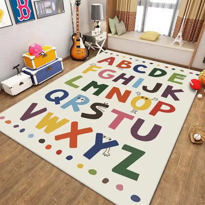 Kids Traffic Play Mat Road Map Rug Educational Non-Slip Carpet Preschool Playroom Zoo Animal Number Design Home Decor