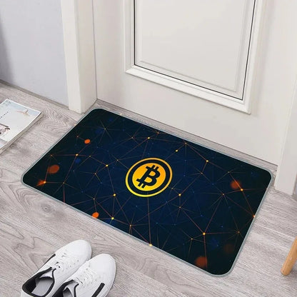 VIKAMA Bitcoin Crypto Currency Non-Slip Doormat
